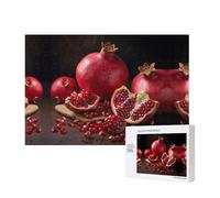 Puzzles 500 Pieces Fresh Pomegranate Jigsaw Puzzles Wooden Photo Puzzle for Adults Personalized Picture Puzzle Classic Jigsaw Puzzle for Family Wedding Birthday Valentine's Day Gifts 15.7 x 11 Inch