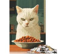 Puzzles 500 Pieces Funny Cat Poster Jigsaw Puzzle Adults Jigsaw Difficulty Puzzles Educational Toy Games Family Decoration 500pcs (52x38cm)