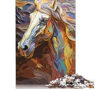 Puzzles 500 Pieces Horse Vintage 3d Jigsaw Puzzle Boys And Girls Difficulty Puzzle Educational Toy Games Family Decoration 500pcs (52x38cm)