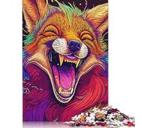 Puzzles 500 Pieces Laughing Wolf Jigsaw Puzzle Boys And Girls Difficulty Puzzle Educational Toy Games Family Decoration 500pcs (52x38cm)