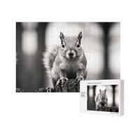 Puzzles 500 Pieces Light Gray Squirrel Jigsaw Puzzles Wooden Photo Puzzle for Adults Personalized Picture Puzzle Classic Jigsaw Puzzle for Family Wedding Birthday Valentine's Day Gifts 15.7 x 11 Inch