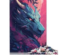Puzzles 500 Pieces Majestic Dragon Jigsaw Puzzle Boys And Girls Difficulty Puzzle Educational Toy Games Family Decoration 500pcs (52x38cm)