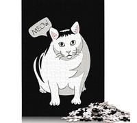 Puzzles 500 Pieces Meow Meme Jigsaw Puzzle Boys And Girls Difficulty Puzzle Educational Toy Games Family Decoration 500pcs (52x38cm)