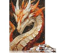 Puzzles 500 Pieces Mysterious Dragon Mosaic Jigsaw Puzzle Adults Puzzles Difficulty Puzzles Puzzle Education Games Toys Family Decoration 500pcs (52x38cm)