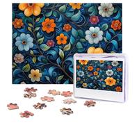 Puzzles 500 Pieces Personalized Jigsaw Puzzles Beautiful Blue Puzzle Challenging Picture with storage bag Photo Puzzle for Adults Wedding (52 X 38 CM)