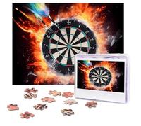 Puzzles 500 Pieces Personalized Jigsaw Puzzles Dart Board Puzzle Challenging Picture with storage bag Photo Puzzle for Adults Wedding (52 X 38 CM)