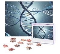 Puzzles 500 Pieces Personalized Jigsaw Puzzles Genetic Helix Puzzle Challenging Picture with storage bag Photo Puzzle for Adults Wedding (52 X 38 CM)
