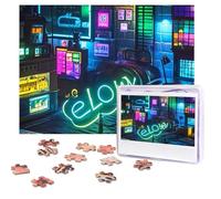 Puzzles 500 Pieces Personalized Jigsaw Puzzles Glow in The Dark Puzzle Challenging Picture with storage bag Photo Puzzle for Adults Wedding (52 X 38 CM)