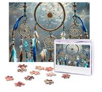 Puzzles 500 Pieces Personalized Jigsaw Puzzles Native American Dream Catcher Puzzle Challenging Picture with storage bag Photo Puzzle for Adults Wedding (52 X 38 CM)