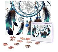 Puzzles 500 Pieces Personalized Jigsaw Puzzles Native American Dream Catcher Puzzle Challenging Picture with storage bag Photo Puzzle for Adults Wedding (52 X 38 CM)