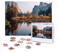 Puzzles 500 Pieces Personalized Jigsaw Puzzles yosemite national park Puzzle Challenging Picture with storage bag Photo Puzzle for Adults Wedding (52 X 38 CM)