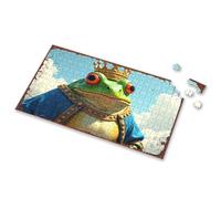 Puzzles 500 Pieces Royal Frog Prince: A Majestic Portrait Against A Sky Background Picture Puzzle Easter Gifts For Adults 1000 Piece Puzzles(1000PCS)