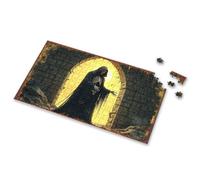 Puzzles 500 Pieces Silent Guardian: The Grim Reaper In Ancient Ruins Picture Puzzle Easter Gifts For Adults 1000 Piece Puzzles(300PCS)