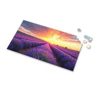 Puzzles 500 Pieces Sunset Over Lavender Fields. Picture Puzzle Easter Gifts For Adults 100 Piece Puzzles For Kids(300PCS)