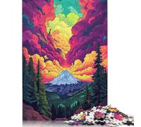 Puzzles 500 Pieces The Colorful Psychedelics of Mount St. Helens Jigsaw Puzzle Boys And Girls Difficulty Puzzle Educational Toy Games Family Decoration 500pcs (52x38cm)