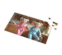 Puzzles 500 Pieces Twins Dancing In The Kitchen Picture Puzzle Games For Kids 8-12 Gift For 4 Year Old Boy(1000PCS)