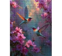 Puzzles 5000 for Adults, Bird Peach Blossom Wooden Jigsaw BLQSBGA0-348