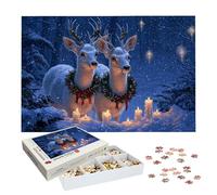 Puzzles 5000 Pieces for Adults, Deer Jigsaw Puzzles for Adults 5000, Wooden Puzzle with Exquisite Packaging Box, Christmas Jigsaws for Family Educational Games, Gifts for Women/Men, Home Decor, -7846