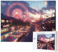 Puzzles 5000 Pieces for Adults jigsaw Puzzles for Adults 5000 Piece Pzzle Challenging & Brainteasing Educationa Game for The Whole Gifts for Men, jigsaw Pzzle Theme: Ferris wheel red PjY98 X-Q