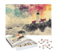 Puzzles 5000 Pieces for Adults, Lighthouse Jigsaw Puzzles for Adults 5000, Wooden Puzzle with Exquisite Packaging Box, Landscape Jigsaws for Family Educational Games, Gifts for Women and Man, -7886