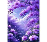 Puzzles 60 Pieces for Adults jigsaw puzzles for adults 60 Piece Educational Challenge Games Decoration puzzle - Purple Orchids