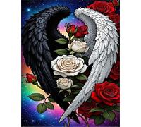 Puzzles 60 Pieces For Adults jigsaw puzzles for adults Classic Educational Challenging Games Toys Family Decoration Puzzle - Black White Wings Roses