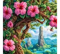Puzzles 60 Pieces for Adults Natural Tree Flowers, Hard Impossible Jigsaws 60 pieces for adults, Educational Game Challenge Toy Colorful DIY puzzles for Home
