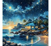 Puzzles 60 Pieces for Adults Ocean View Apartment, Hard Impossible Jigsaws 60 pieces for adults, Educational Game Challenge Toy Colorful DIY puzzles for Home