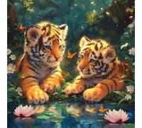 Puzzles 60 Pieces for Adults Pond Lotus Animals, Hard Impossible Jigsaws 60 pieces for adults, Educational Game Challenge Toy Colorful DIY puzzles for Home