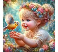 Puzzles 60 Pieces for Adults Sunshine Girl Flower, Hard Impossible Jigsaws 60 pieces for adults, Educational Game Challenge Toy Colorful DIY puzzles for Home