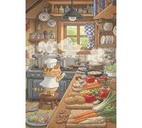 Puzzles 6000 Pieces for Adults Animal Cat Kitchen, Puzzle Games for Adults, Educational Game Decompression, Puzzle for Adult 6000 Home Decors Family Challenge Toys for Men Women Elders Seniors