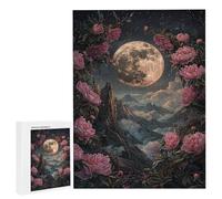 Puzzles 6000 Pieces for Adults jigsaw Puzzles for Adults 6000 Piece Puzzle Challenging & Brainteasing Educationa Game for The Whole for Women, Gifts for Men, jigsaw Puzzle Theme: (Moon Rose) h-1009