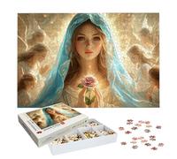Puzzles 6000 Pieces for Adults, Religious Jigsaw Puzzles for Adults 6000, Wooden Puzzle with Exquisite Packaging Box, Flower Jigsaws for Family Educational Games, Gifts for Women, Home Decor, -9000