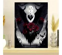 Puzzles 70 Pieces for Adults,7.9x5.9 inch Jigsaw puzzles for adults Challenging Educational Games Home Decoration Puzzle Theme: Halloween Angel Roses