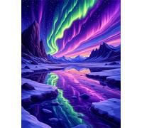 Puzzles 70 Pieces for Adults,7.9x5.9 inch Jigsaw puzzles for adults Challenging Educational Games Home Decoration Puzzle Theme: Colorful Aurora River