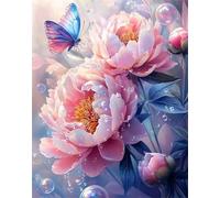 Puzzles 70 Pieces for Adults, 70 Piece Jigsaw puzzles for adults Classic Educational Games Beautiful Decoration Puzzle-Peony Butterflies