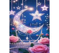 Puzzles 700 Pieces for Adults jigsaw puzzles for adults 700 Piece Educational Challenge Games Decoration puzzle - Moon Stars Roses