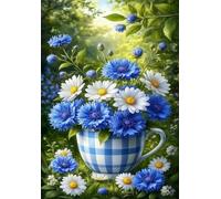 Puzzles 700 Pieces For Adults jigsaw puzzles for adults Classic Educational Challenging Games Toys Family Decoration Puzzle - Blue White Flowers