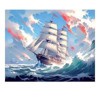 Puzzles 700 Pieces for Adults, Ocean Waves Sailboat Jigsaw Puzzle for Adult, Challenging & Brainteasing puzzle Games, jigsaw puzzles for adults 700 for Home Decor Gifts 20.5 x 15 inch