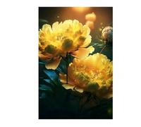 Puzzles 700 Pieces for Adults, Yellow Peony Flower Jigsaw Puzzle for Adult, Challenging & Brainteasing puzzle Games, jigsaw puzzles for adults 700 for Home Decor Gifts 20.5 x 15 inch