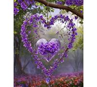 Puzzles 90 Pieces for Adults jigsaw puzzles for adults 90 Piece Educational Challenge Games Decoration puzzle - Purple Flower Heart