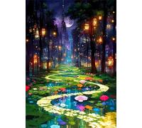 Puzzles 90 Pieces for Adults jigsaw puzzles for adults 90 Piece Educational Challenge Games Decoration puzzle - Fairytale Woodlands City