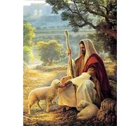 Puzzles Adult Jesus And Lamb Tin Sign Vintage Plaque Tin Funny Wall Metal Sign For Garden Bar Pub Kitchen S