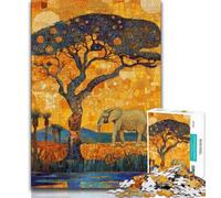 Puzzles African Grasslands 1000 Piece Jigsaw Puzzles for Teenagers,Challenging Difficult with Fully Interlocking Randomly Shaped Pieces (38x26cm)