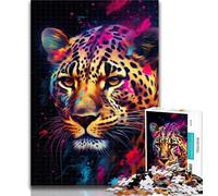 Puzzles African Leopard Puzzles 1000 Pieces for Teenagers,Decompressing Intellectual Educational Toy Secret Santa Gifts 26x38cm