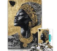 Puzzles African Woman Jigsaw Puzzles for Adults 1000 Pieces,for Educational Game Challenge Toy Artists Collection, Fine Art 50x75cm