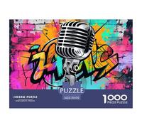 。 Puzzles Age 14+ for Adults Microphone,1000 Piece Puzzles for Adults, Family Puzzle Game Birthday Gifts.Challenge High Difficulty-(The Voice of Joy)70x50cm/1000pcs