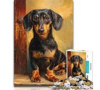 Puzzles Animal Dachshund Jigsaw Puzzles 1000 Pieces for Adults Teens,Toys Educational Games Stress Relieving Unique Home Decor And Gifts 50x75cm
