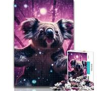 Puzzles Animal Koala Jigsaw Puzzles for Teenagers 1000 Pieces,Wall Decoration Unique Birthday And Xmas Gifts Suitable for And 14 75x50cm