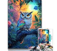 Puzzles Animal Owl 1000 Piece Jigsaw Puzzle for Adults And Teenagers,Educational Game for Birthday, Chrismas for And Age 14 26x38cm